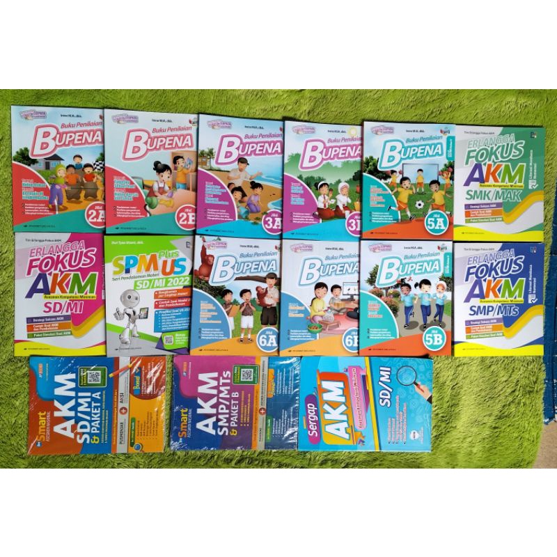 ORIGINAL BUKU SERGAP AKM SD/MI AKM SD/MI & PAKET A AKM SMP & PAKET B SPM PLUS US SD 2022 ERLANGGA FO