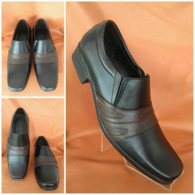 Sepatu kerja pentofel kulit pria asli Garut