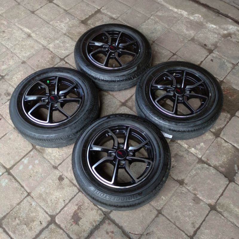 VELG SEKEN COPOTAN MOBIL TYPE HSR MISATO RING 14 + BAN SEKEN 185 65 R14
