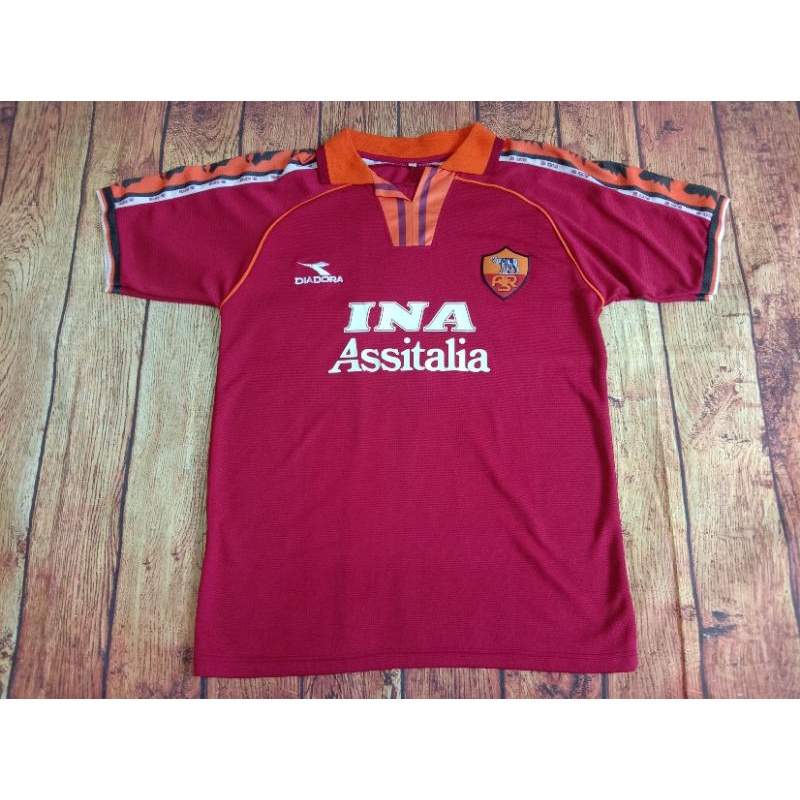 jersey retro as roma 1998 1999 nns Montella