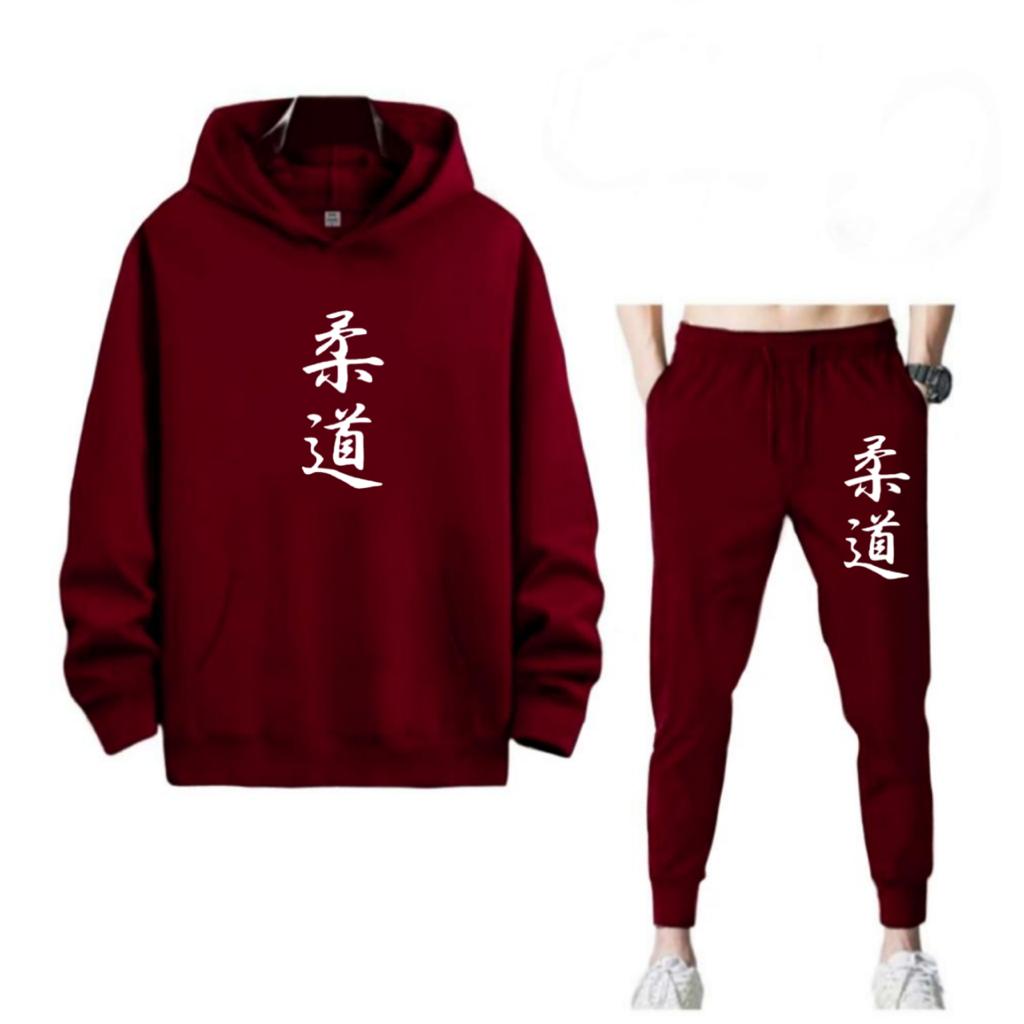 SETELAN PRIA HOODIE ROUDAO TULISAN CINA DAN CELANA JOGGER MURAH TERLARIS