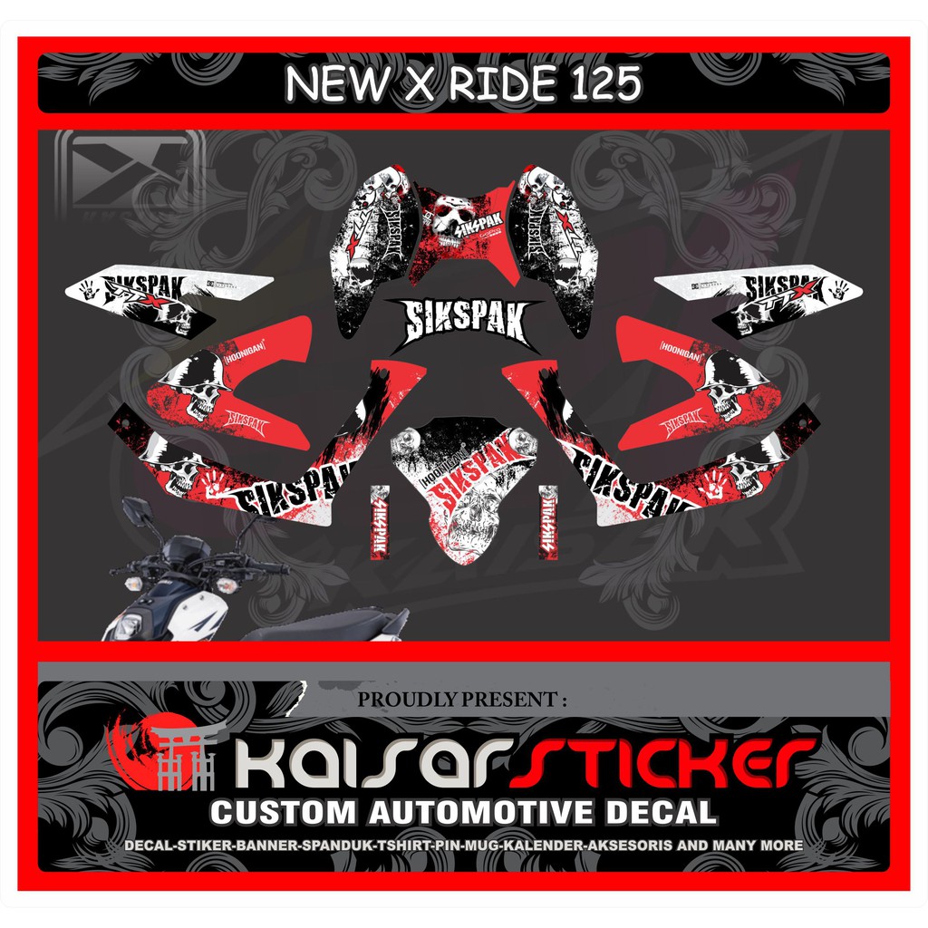 DECAL STICKER MOTOR YAMAHA X RIDE 125 FULL BODY SIKSPAK