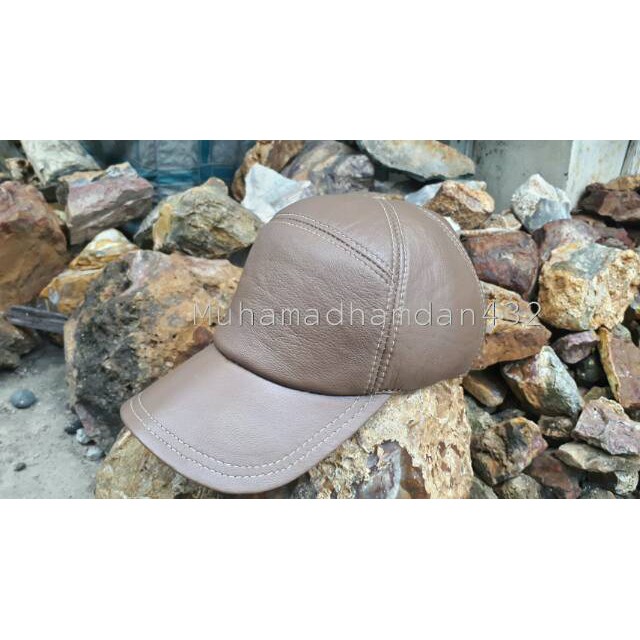 Topi Pria Cowok Kulit Asli Domba Garut Keren Murah Terjangkau Lembut Halus Kualitas Super Original