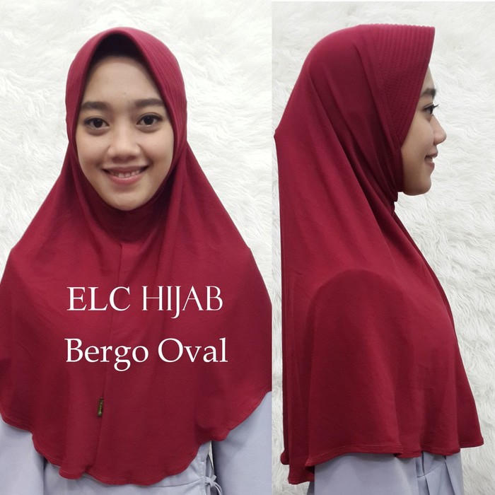 Bergo / Khimar Oval Polos / Bergo Jersey / Kerudung Pendek