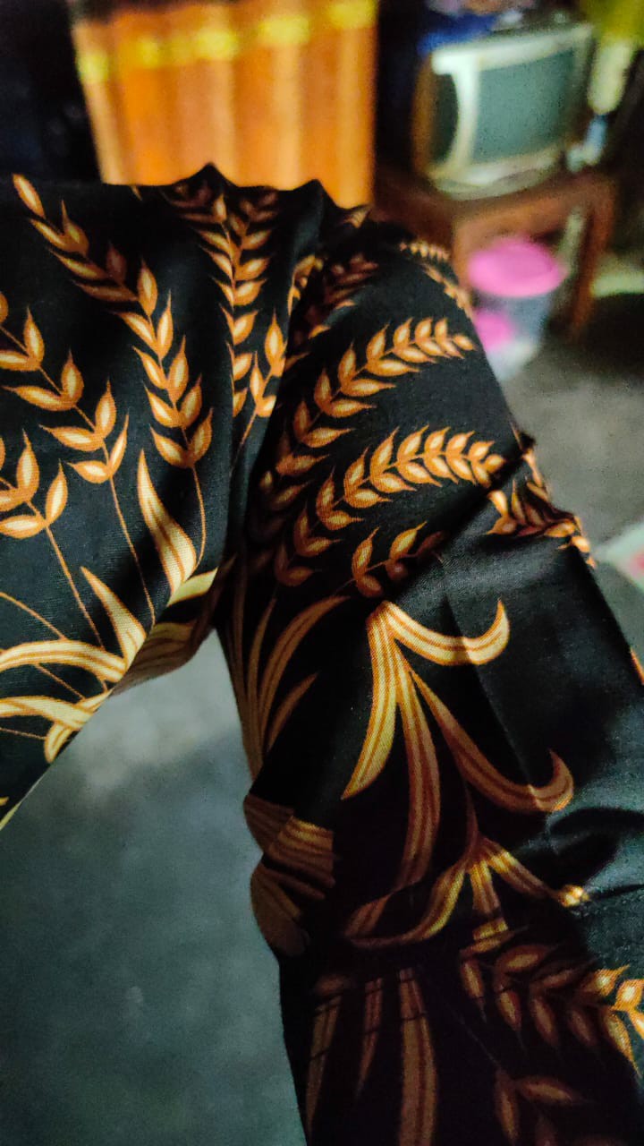 Odza Baju Atasan Kemeja Batik Pria Modern Slim Fit Solo Lengan Panjang Didikia