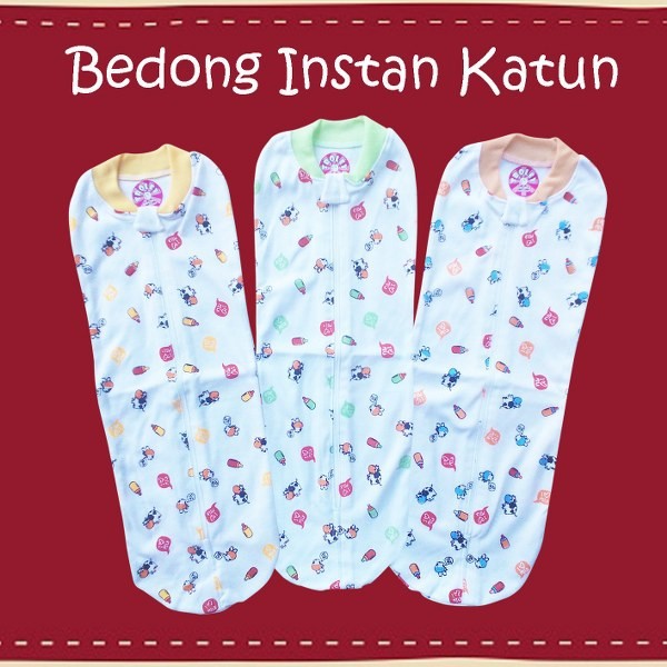 Bedong Instan Kain Bayi Baby Perlengkapan Peralatan Newborn Baru Lahir