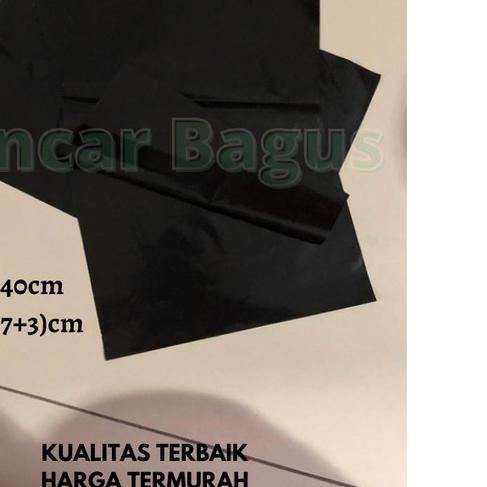

♀ POLYMAILER HITAM GLOSSY 25x40 Plastik Amplop ☑
