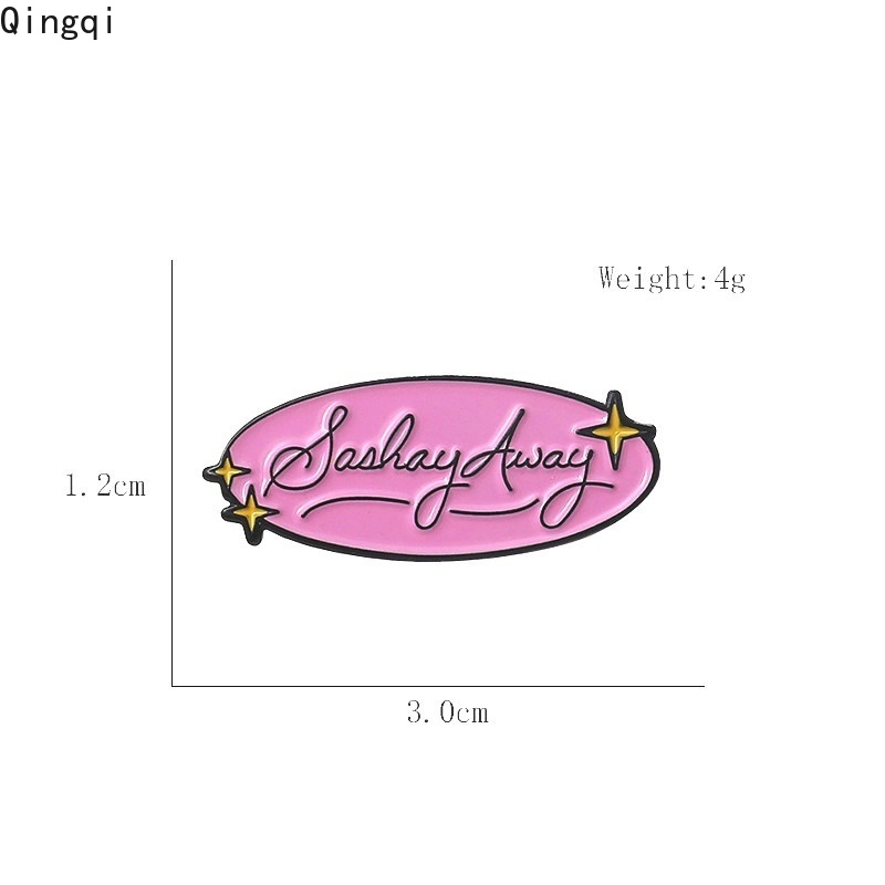 Bros Pin Enamel Bentuk Oval Desain Sashay Away Rupauls Drag Race Drag Queen Katya