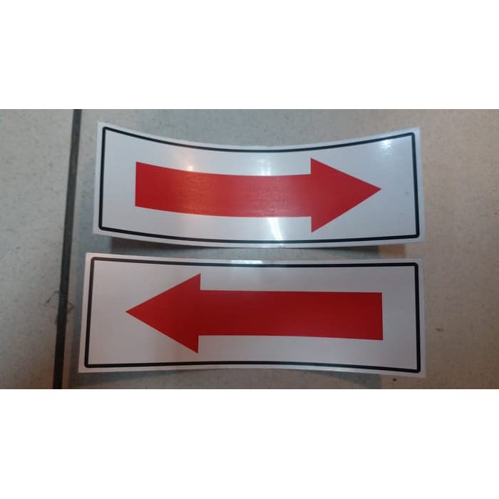 

LABEL STICKER KECIL PENUNJUK ARAH MERAH 15X5CM