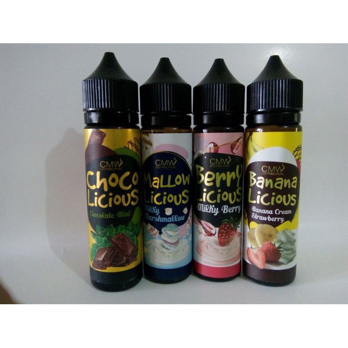 liquid BANANALICIOUS / CHOCOLICIOUS 60ml 3&amp;6mg by Emkay berpita cukai