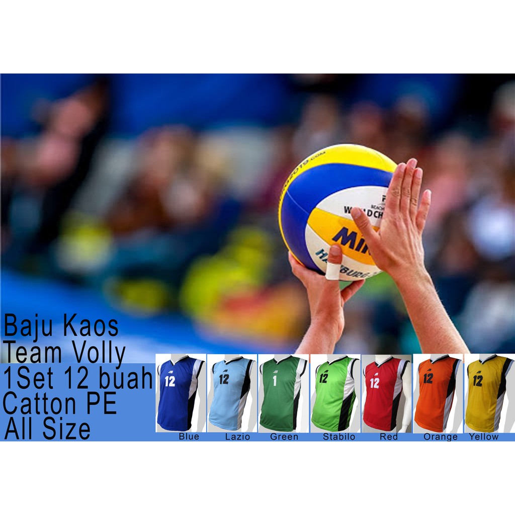 Singlet Volly Team Volly Singlet Team Volly Kaos Pertandingan Volly Katun PE All Size
