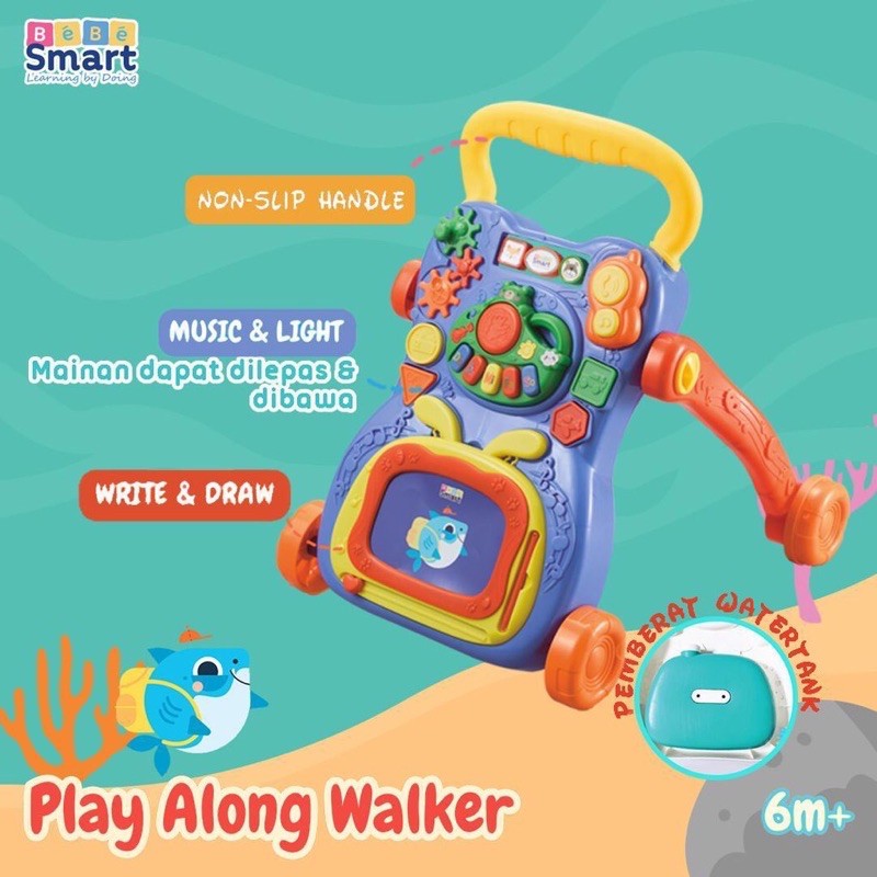 SMART BABY WALKER PUSH WALKER BEBE SMART PLAY ALONG WALKER BEBESMART mainan bayi alat belajar jalan bayi PUSH WALKER MURAH/SUPER JOY PUSH WALKER AND TABLE Mainan dorongan bayi belajar berjalan / Bebesmart walker/ SUPERJOY Walker Bebe smart/BABY WALKER