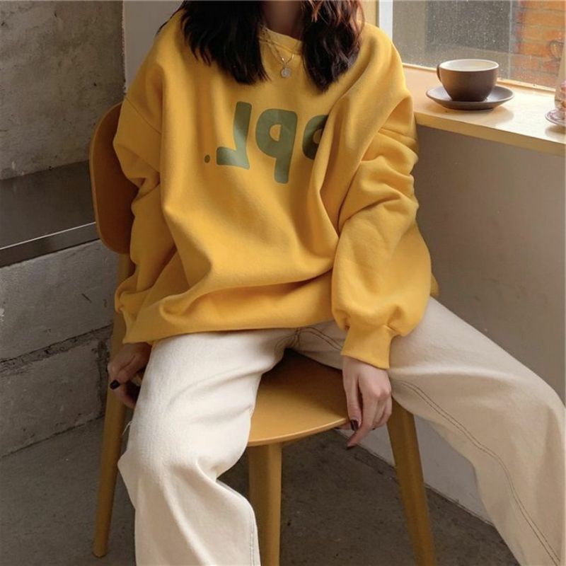 (S - 6XL) Sweater Korean Style Crewneck BIGSIZE OVERSIZE Harajuku PPL PEOPLE Sweatshirt Oblong Jumbo Unisex 6XL 5XL 4XL 3XL 2XL XL L M Jaketin aja