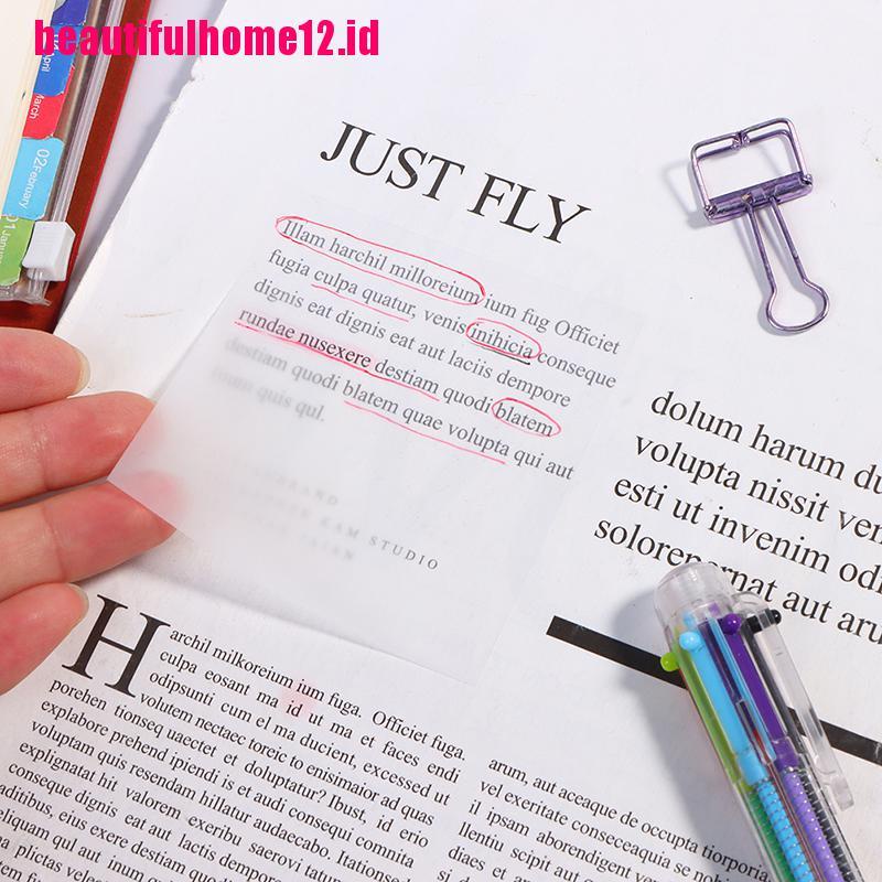 50 Lembar Kertas Memo Sticky Note Transparan Tahan Air