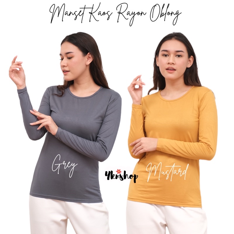 Manset Kaos Wanita Bahan Rayon Oblong Size M KECIL | LD 69cm - 78cm