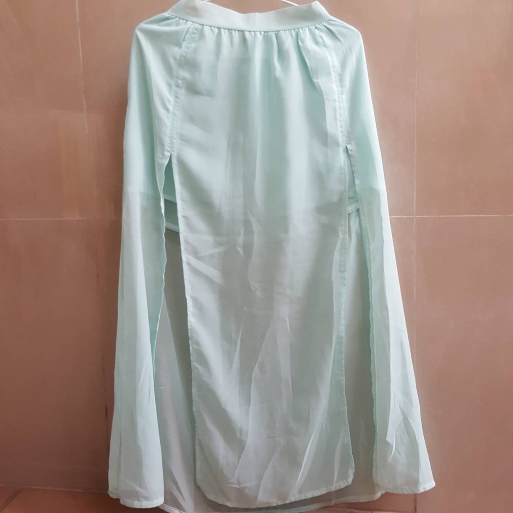 Preloved Rok luar panjang tapi rok bagian dalam pendek warna mint