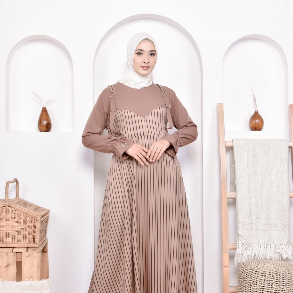 New arrival Gamis Salur Zivanna Dress ori by viola hijab Model gamis remaja kekinian