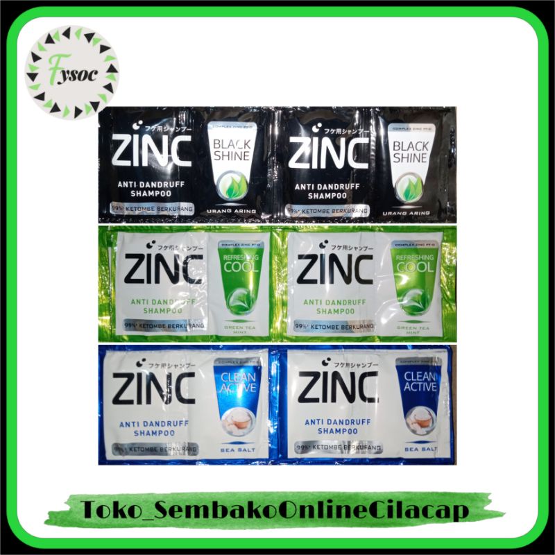 SAMPO ZINC REFRESHING COOL BLACK SHINE SACHET 10ML RENCENG