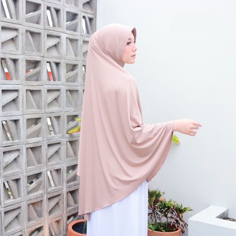 JILBAB BERGO HAMIDAH JUMBO XL SPANDEK JERSEY | JILBAB BERGO SPANDEK XL