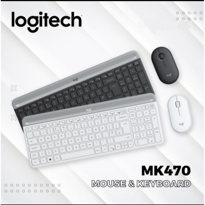 keyboard dan mouse Logitech MK470 combo wireless ultra slim silent