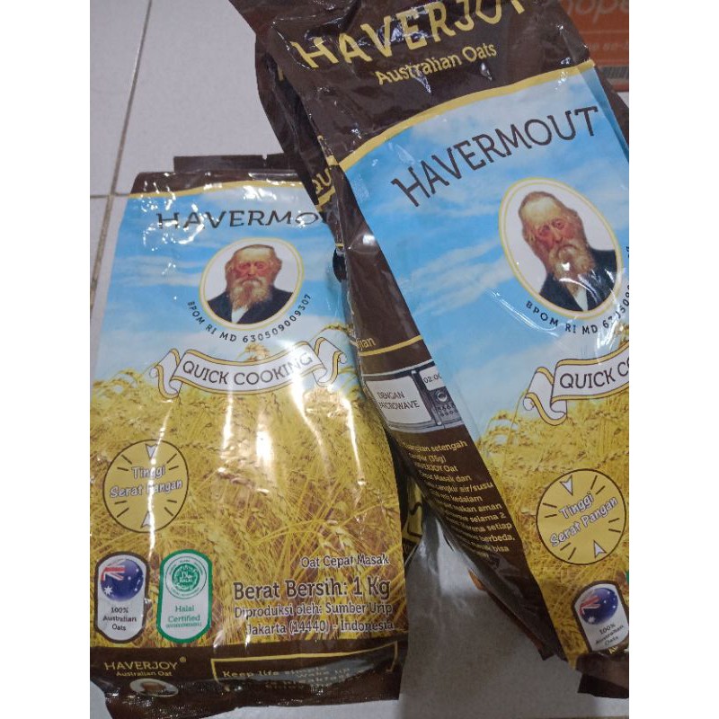 

HAVERJOY HAVERMOUT QUICK COOKING 1kg sereal instant NON QUAKER SARAPAN SEHAT