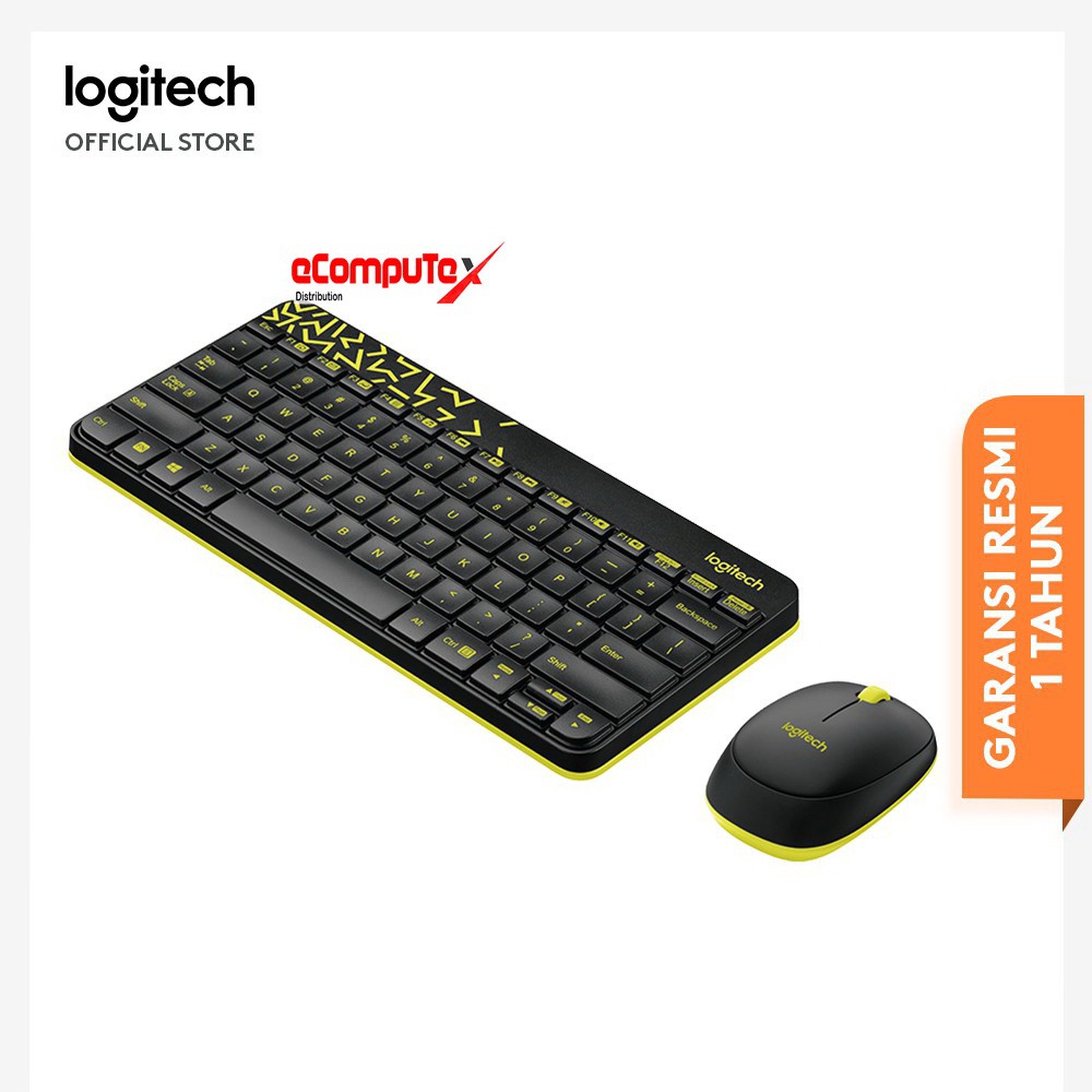 KEYBOARD + MOUSE WIRELESS LOGITECH MK240 NANO GARANSI RESMI