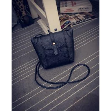 Tas Selempang Retro Korea/Mini Shoulder Messenger Bag Bta051 - Hitam