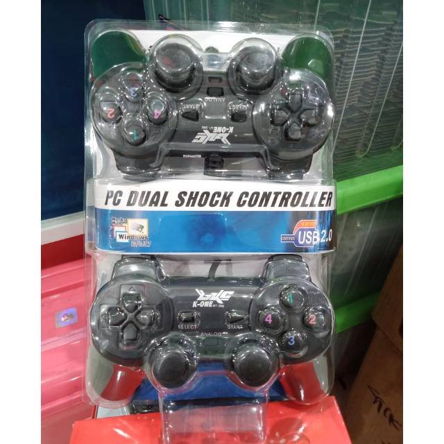 Stik stick pc double controller - hitam / gamepad usb double hitam