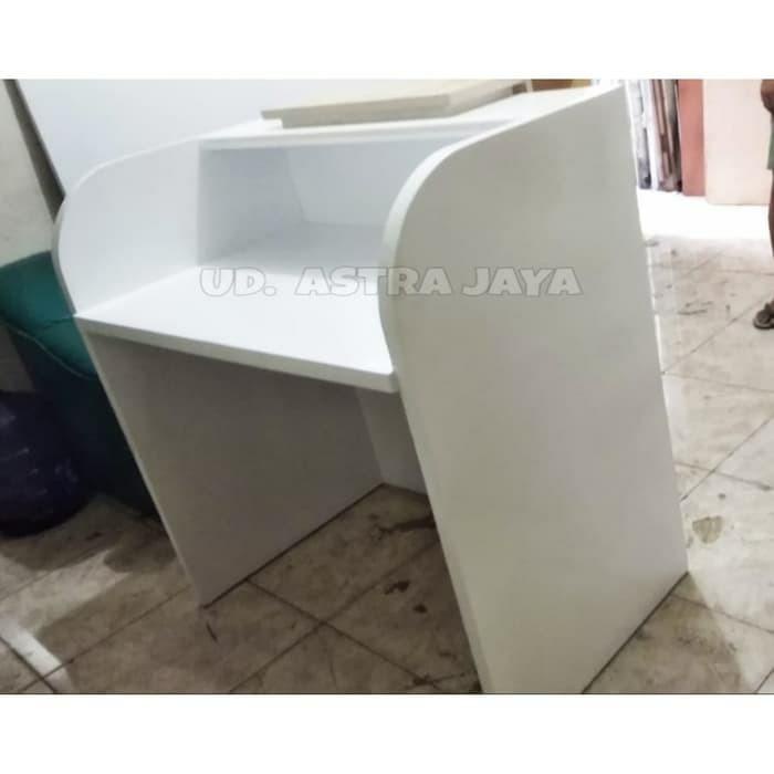 meja resepsionis kecil meja kasir minimalis