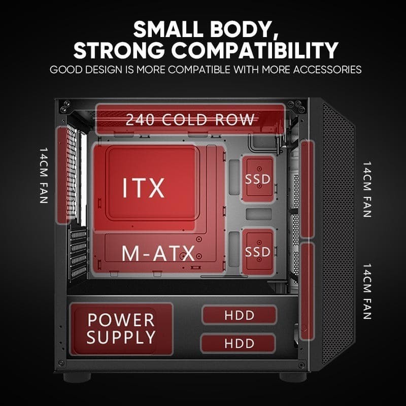 Armaggeddon Tessaraxx Core 1 Air M-ATX Casing Pc