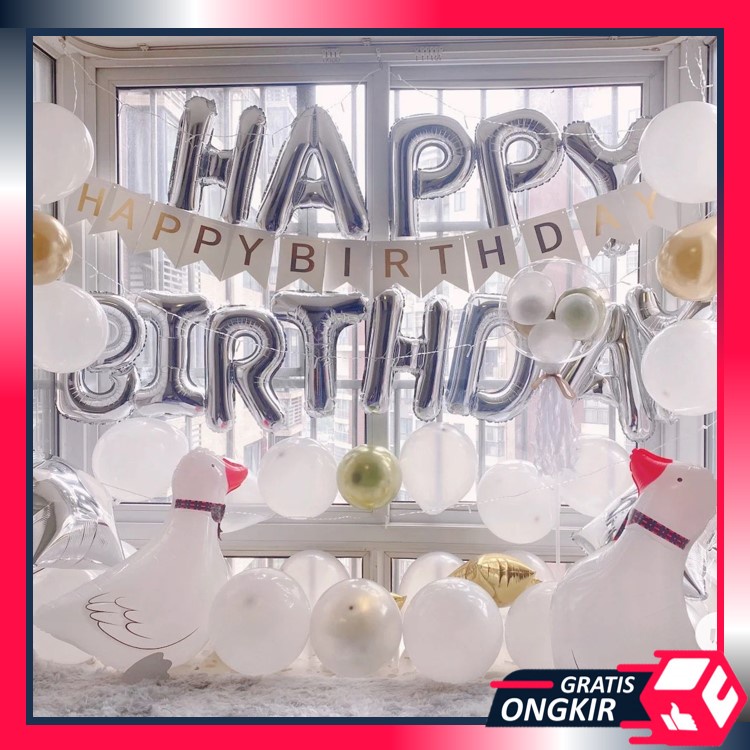 Gratis Ongkir - 5508 Paketan Balon Happy Birthday / Set Balon Happy Birthday / Balon Pesta / Balon H