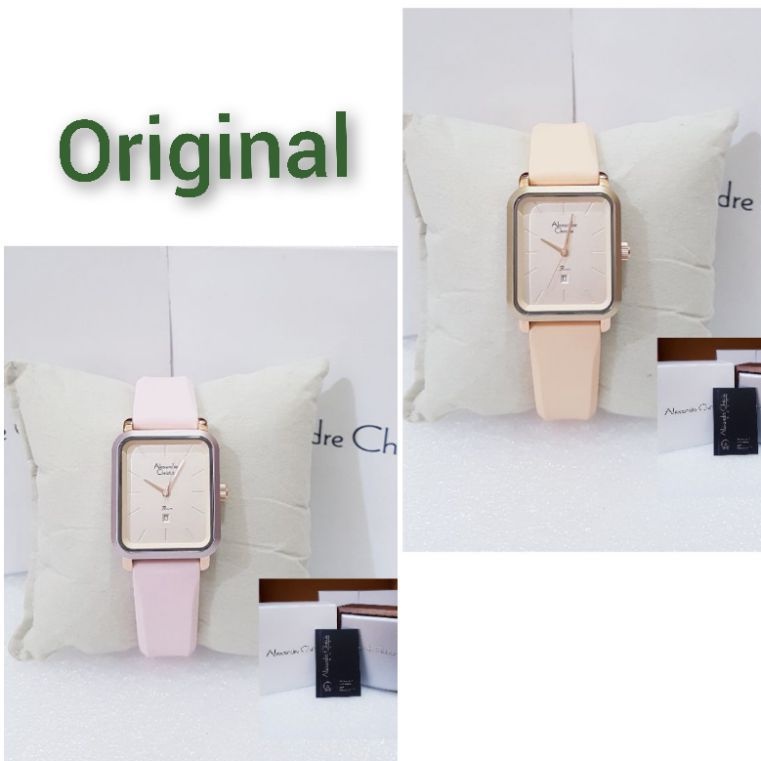 ALEXANDRE CHRISTIE WANITA AC 2953 BLACK ROSEGOLD JAM TANGAN WANITA ORIGINAL