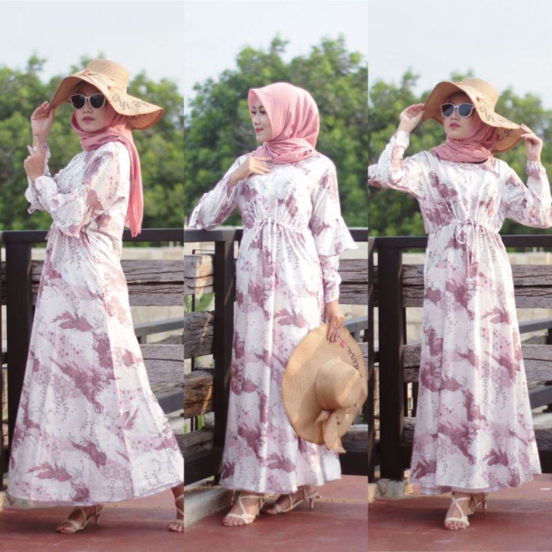 Home dress Maxmara Flower | Maxidress Maxmara | Maxidress Murah | Maxidress Wanita