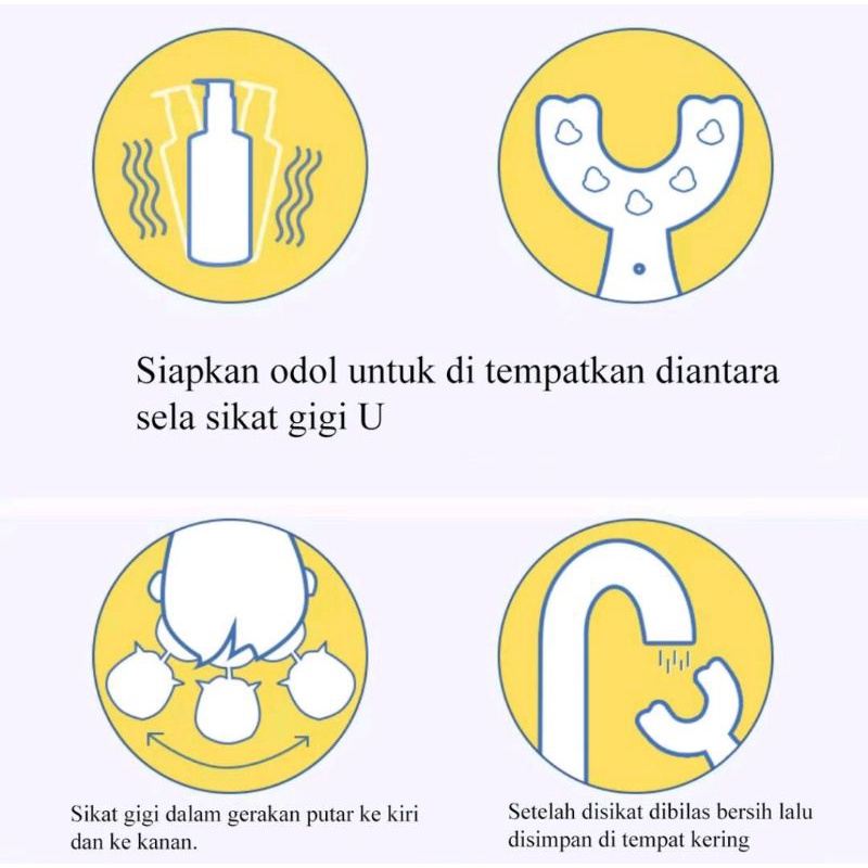 Sikat Gigi Anak bentuk U bahan silicon