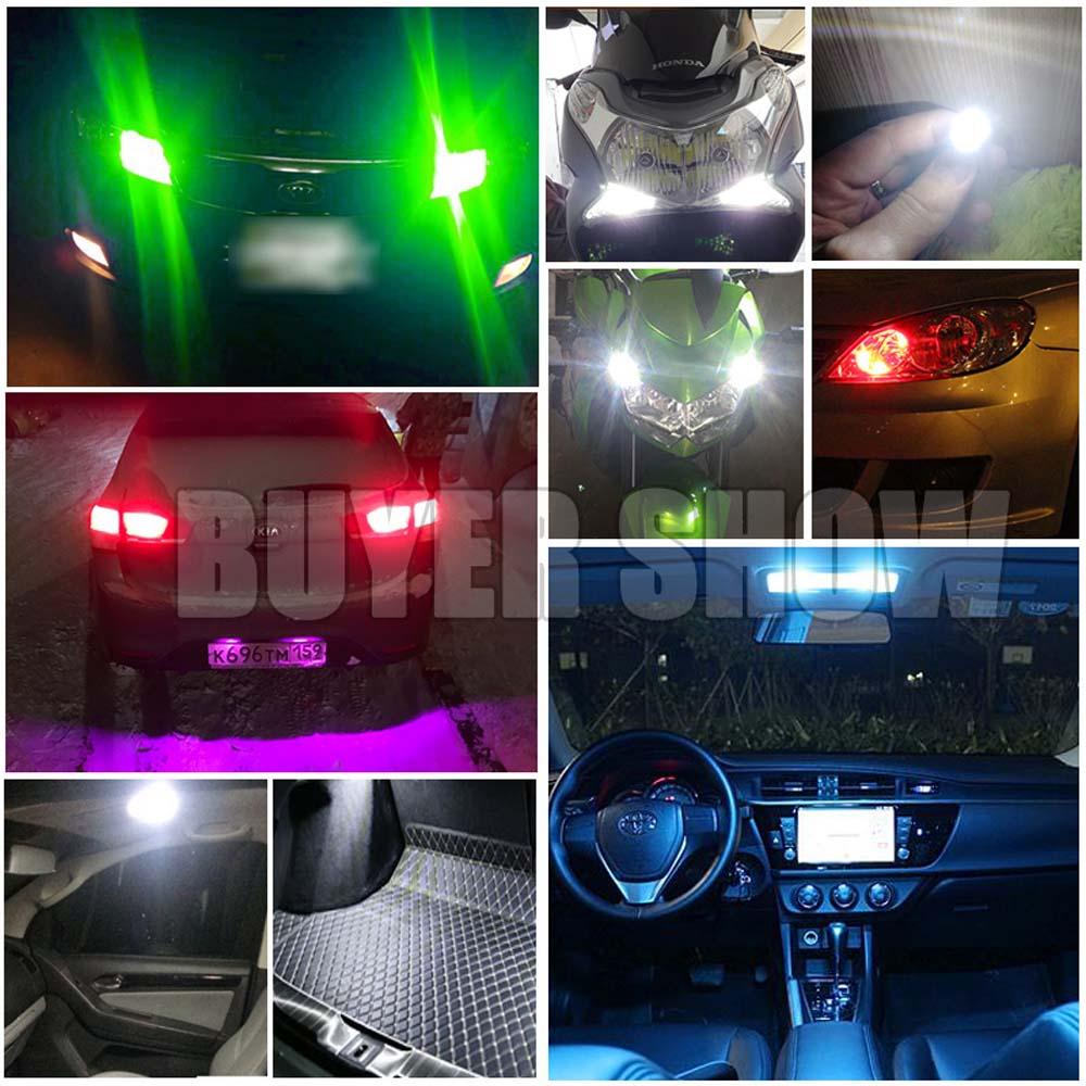 Lanfy Lampu Mobil Baca Kubah W5W Multicolor T10 3030lampu Led Parkir 1SMD