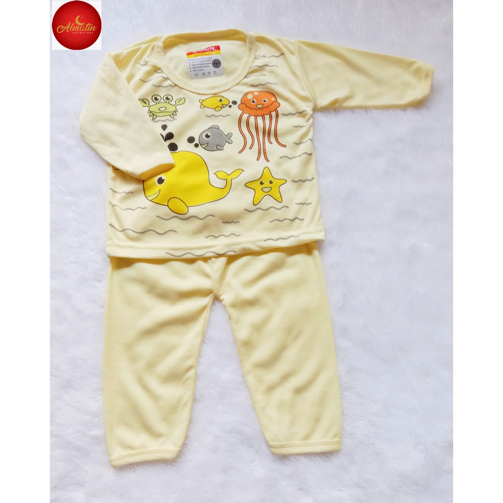 Baju Bayi SNI Tangan Panjang / Piama Baju Bayi Dapat 3 stel / SETELAN BAJU BAYI PANJANG 0 - 12Bulan