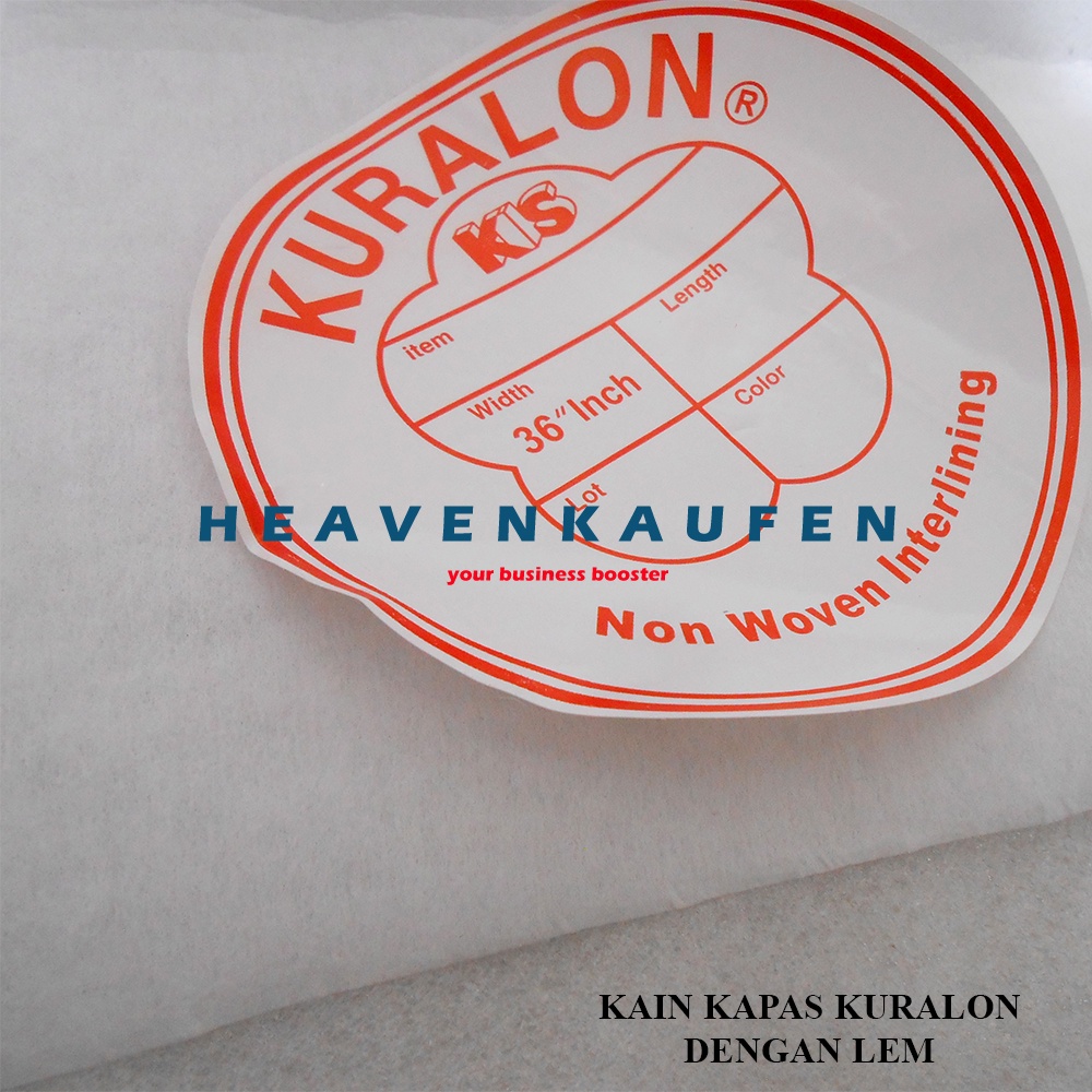 Kain Kapas Kuralon Non Woven Inter Lining DENGAN Lem Harga Per Meter