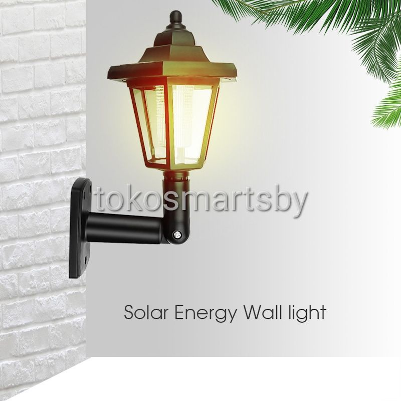 Lampu Taman Solar Dinding Tenaga Surya Hexagonal Solar LED Wall Outdoor Fence Garden Light Palace Design