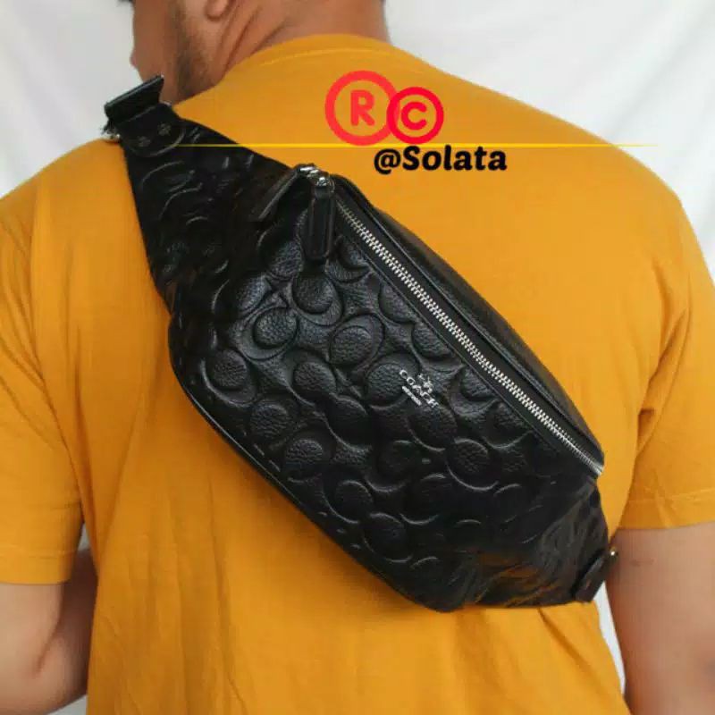 Tas Selempang Pria Coach - Waistbag pria - Bodybag Kulit pria - Slingbag Pria Kulit Asli