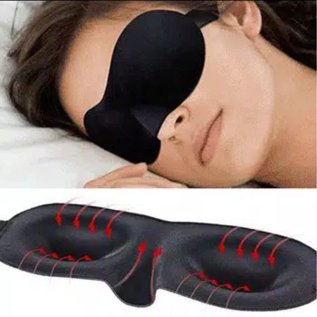 3D Sleep Eye Mask Travel Soft Kacamata Penutup Mata Saat Tidur