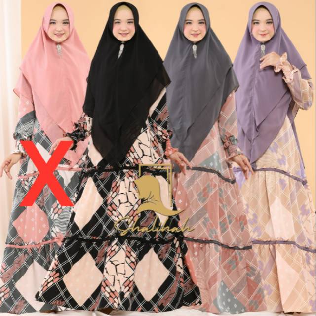 Ready Gamis kanaya / kanaya syar`i /gamis murah set hijab