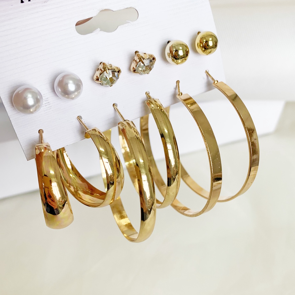 Butterfly Set Anting Tusuk + Kalung Rantai Desain Kupu-Kupu / Capung / Hati Hollow Hias Mutiara + Berlian Untuk Wanita