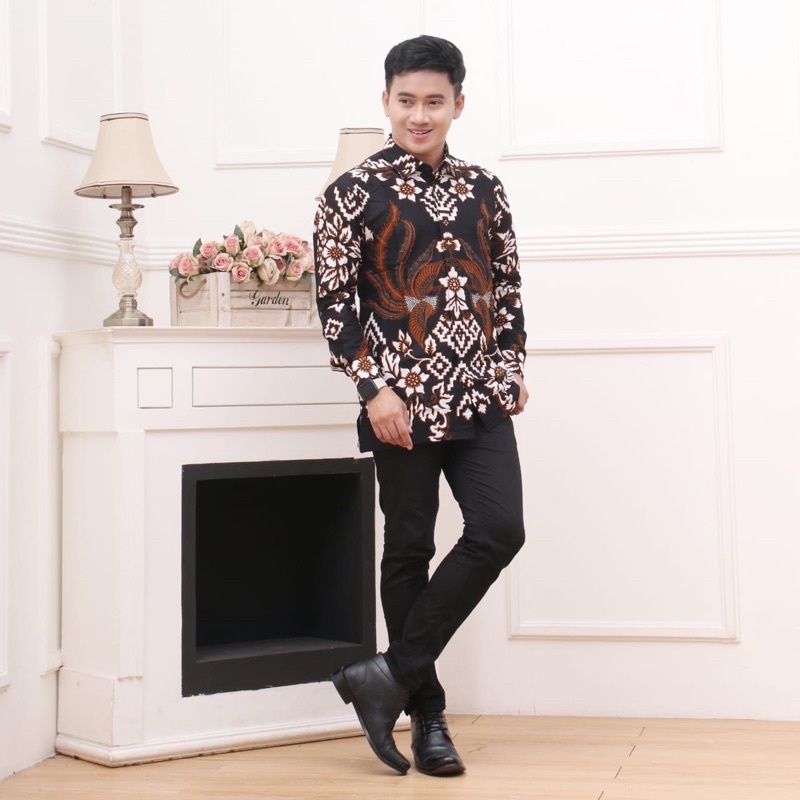 KAIN BAHAN/BAKAL KEMEJA PRIA//WANITA BATIK HALUS PRINTING ALMIRA (BATIK NS) UKURAN 105CM X 210CM