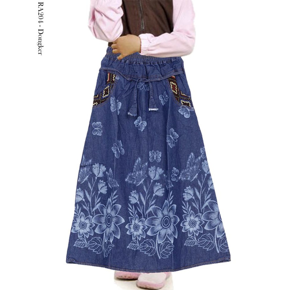 Rok Celana Anak - Basic Skirt Rok Tutu - Rok Anak Perempuan Rok Jeans Anak 5-9 Tahun Motif Kupu Kupu