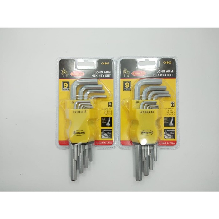 Kunci L Long ARM Hex Key Set 9 Pcs 6803