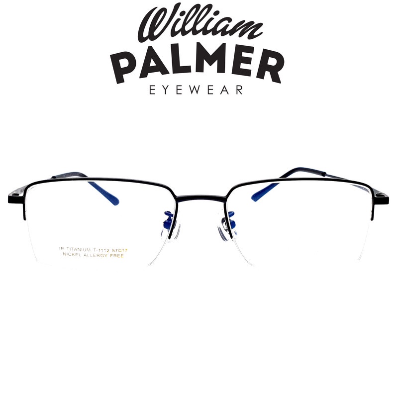 William Palmer Kacamata Pria Wanita Titanium 1112  Black