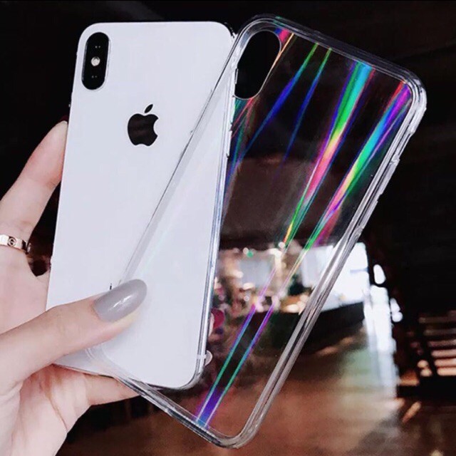 Case Samsung Note 9 J4+ J6+ A2 Core S10 S10+ A80 TPU Clear UV Rainbow Hologram Fuze