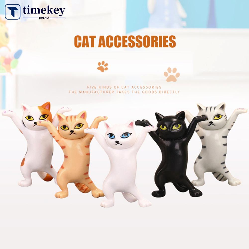 Timekey Tempat Pensil Bentuk Kucing Mini Lucu Multifungsi D7T2