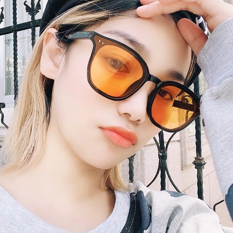 HC Kacamata Hitam Fashion Wanita 1111 Kaca Mata Vintage Retro Korea Sunglasses Import Murah-7