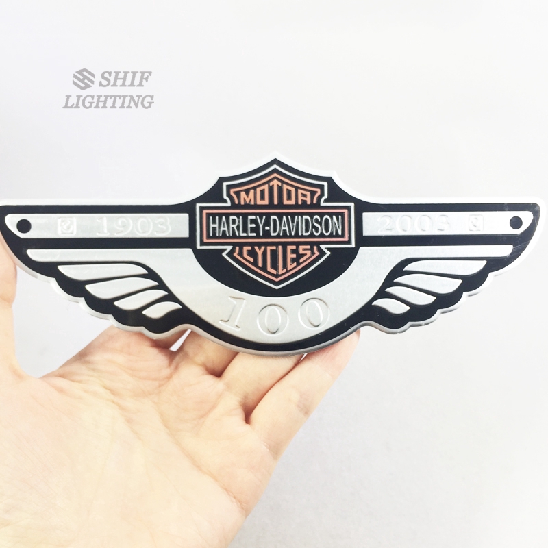 1x Stiker Emblem Badge Sticker Decal Aluminium Harley Davidson Motor